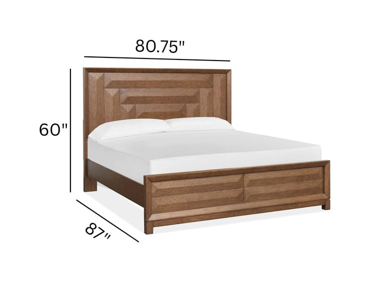 Callisto Bourbon Brown Panel Bed