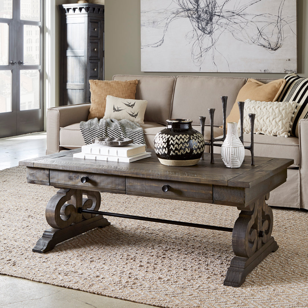 Bellamy Peppercorn Rectangular Cocktail Table - T2491-43