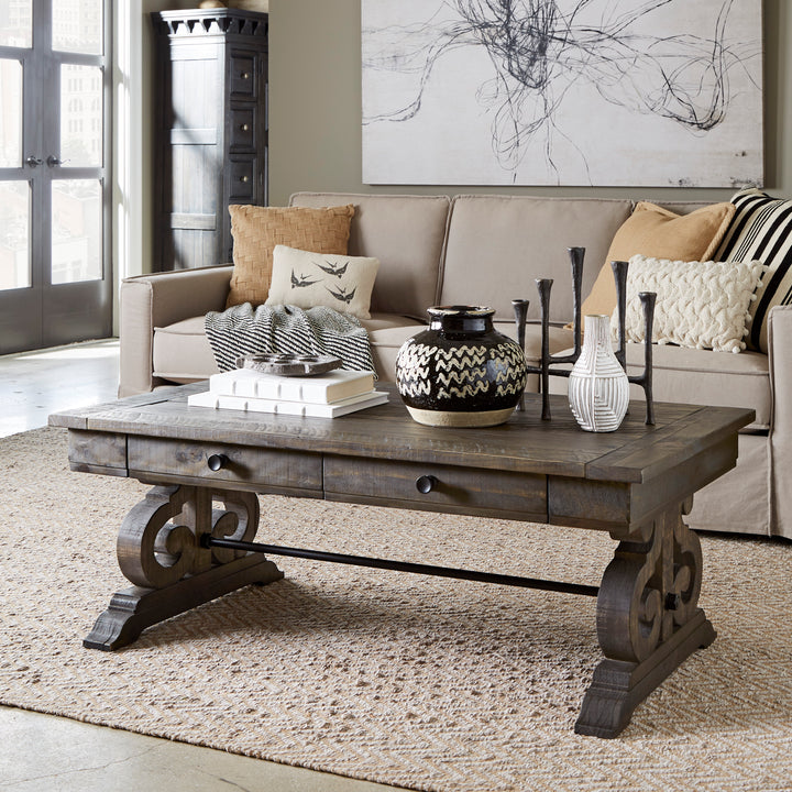 Bellamy Peppercorn Rectangular Cocktail Table - T2491-43