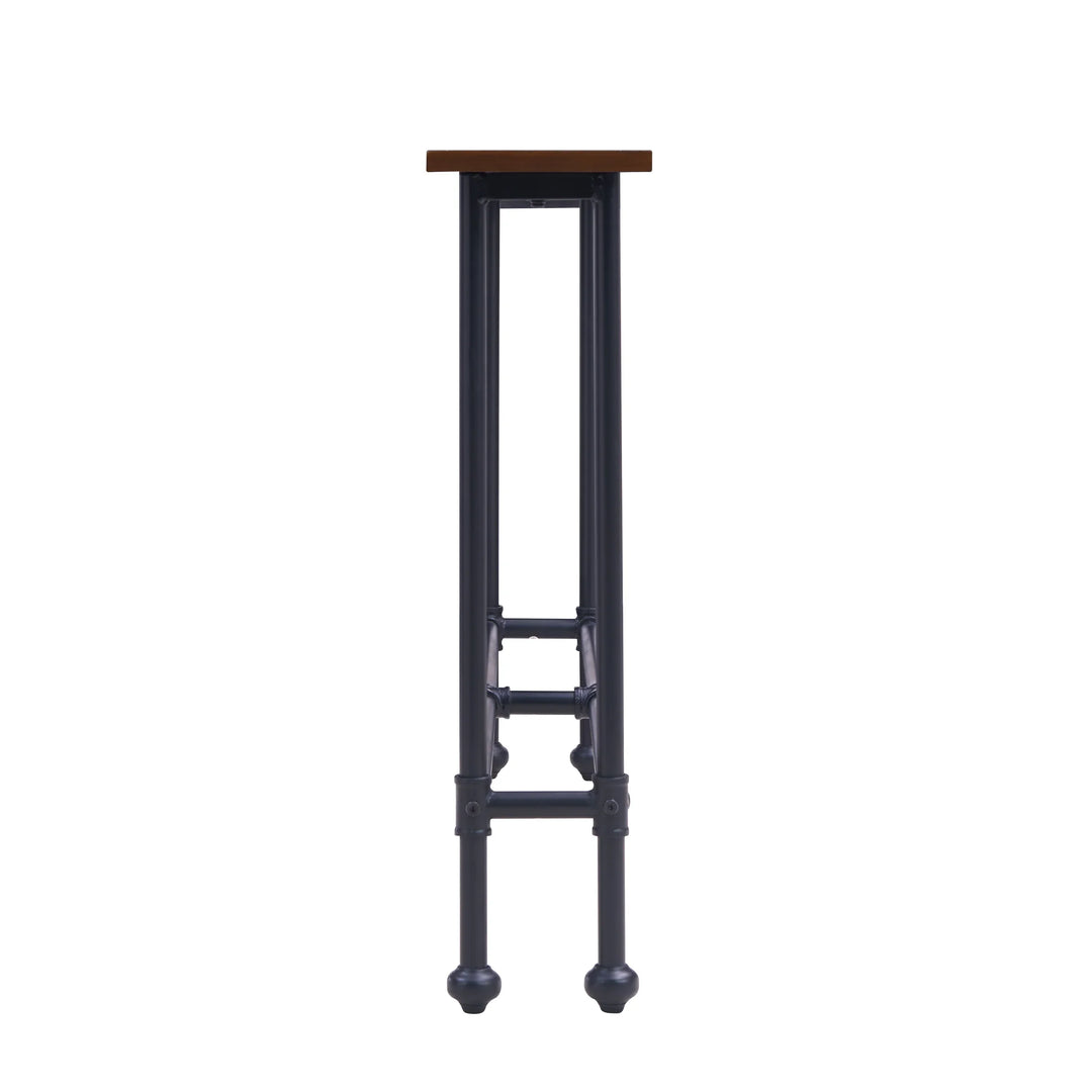 Agnew Console Table - Black w/ Espresso - AmericanHomeFurniture