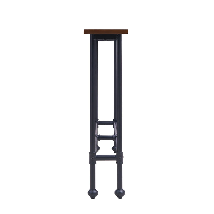 Agnew Console Table - Black w/ Espresso - AmericanHomeFurniture