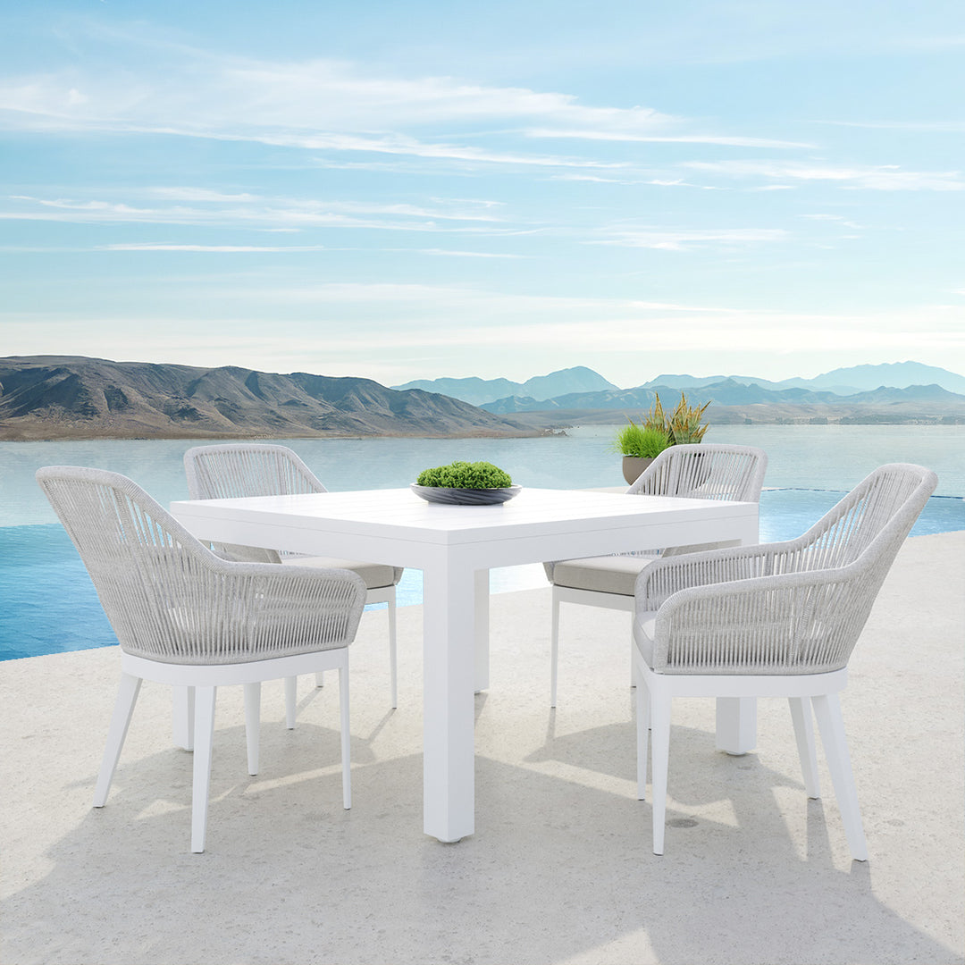Miami Dining Chair in Dupione Celeste w/ Self Welt