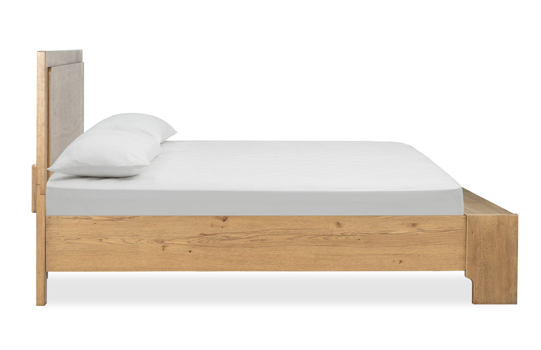 Davenport Rustic Caramel King Panel Storage Bed - B6309-64A