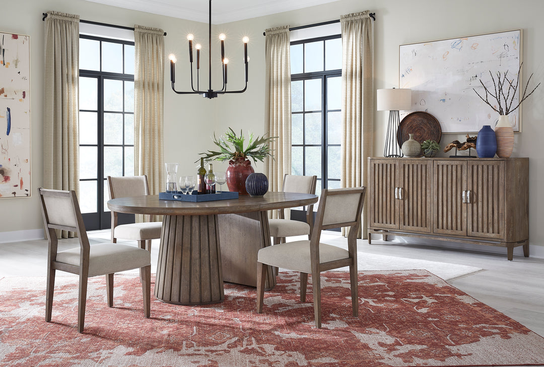 Kavanaugh Weathered Kona Brown Extendable Round Dining Table - D5612-24
