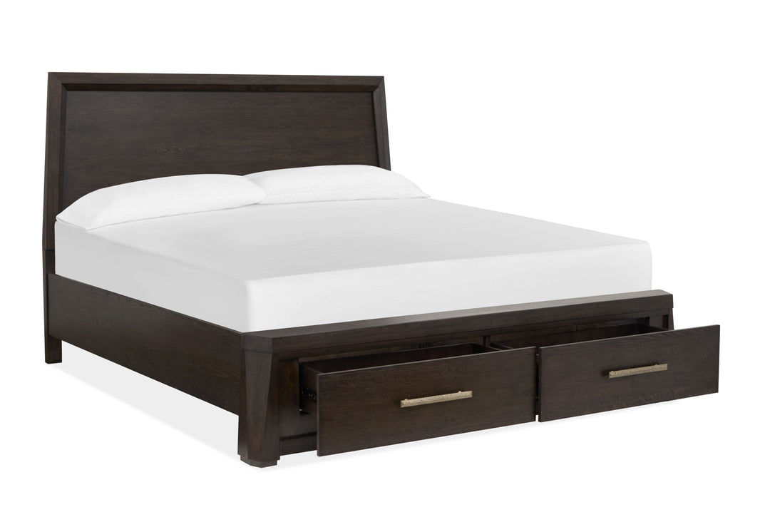 Tauren Coffee Bean California King Panel Storage Bed - B6434-74A
