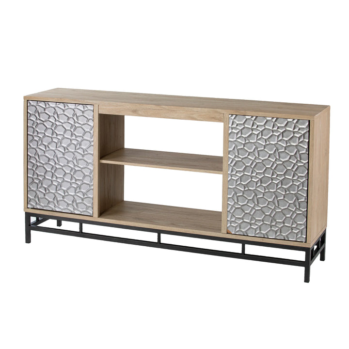 Hollesborne Media Console w/ Storage - AmericanHomeFurniture