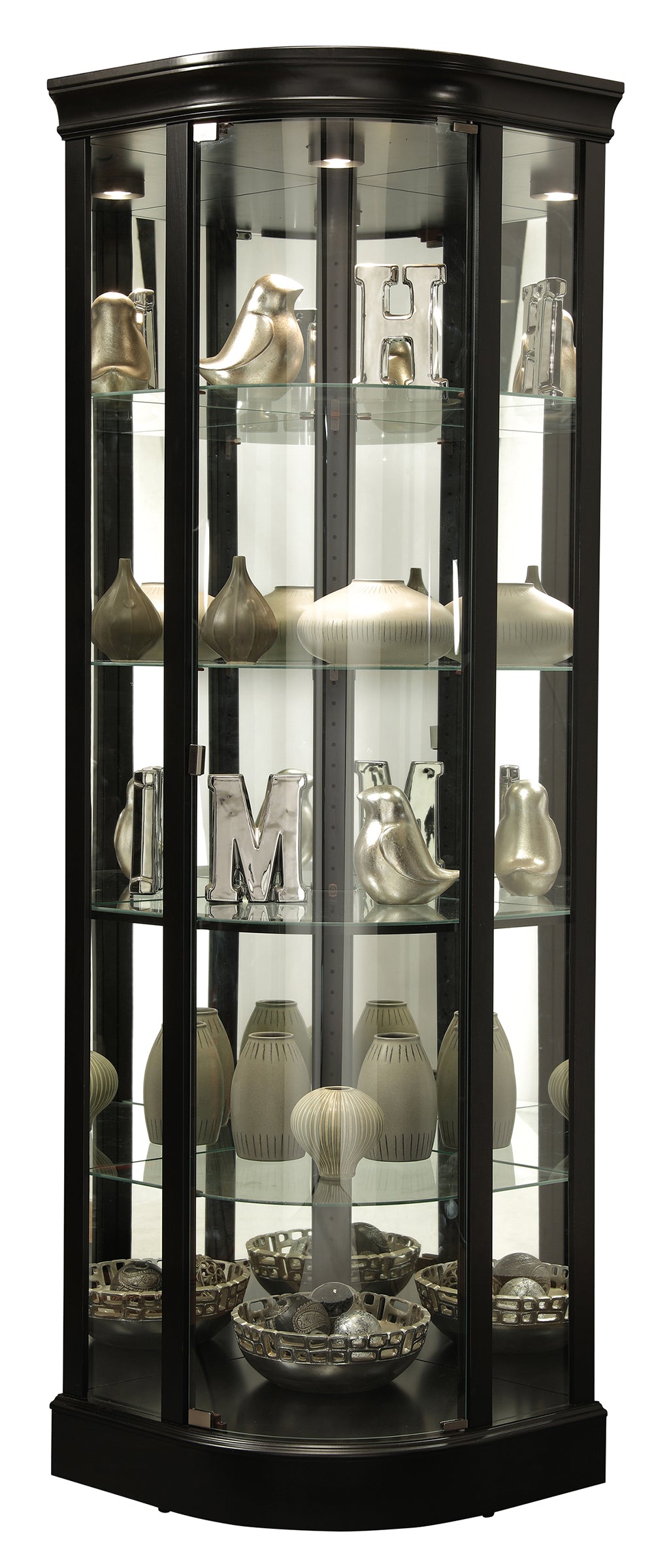 American Home Furniture | Howard Miller - Marlowe II Corner Curio Cabinet