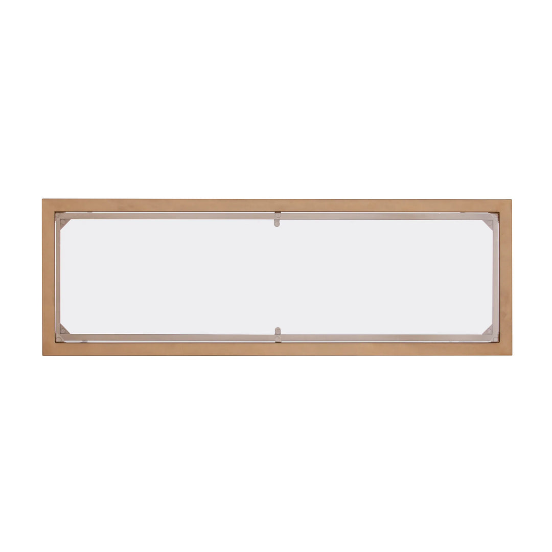 Jaymes Gold Metal and Glass Console Table - AmericanHomeFurniture