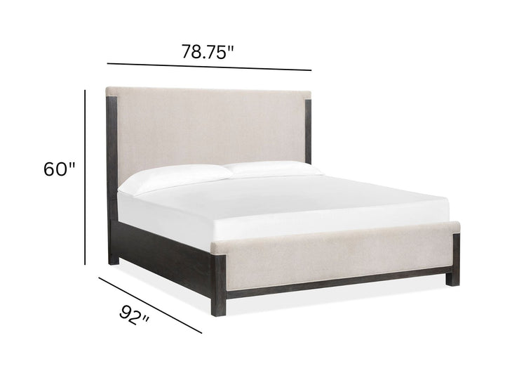Plum Creek Ravenwood Black Upholstered Panel Bed