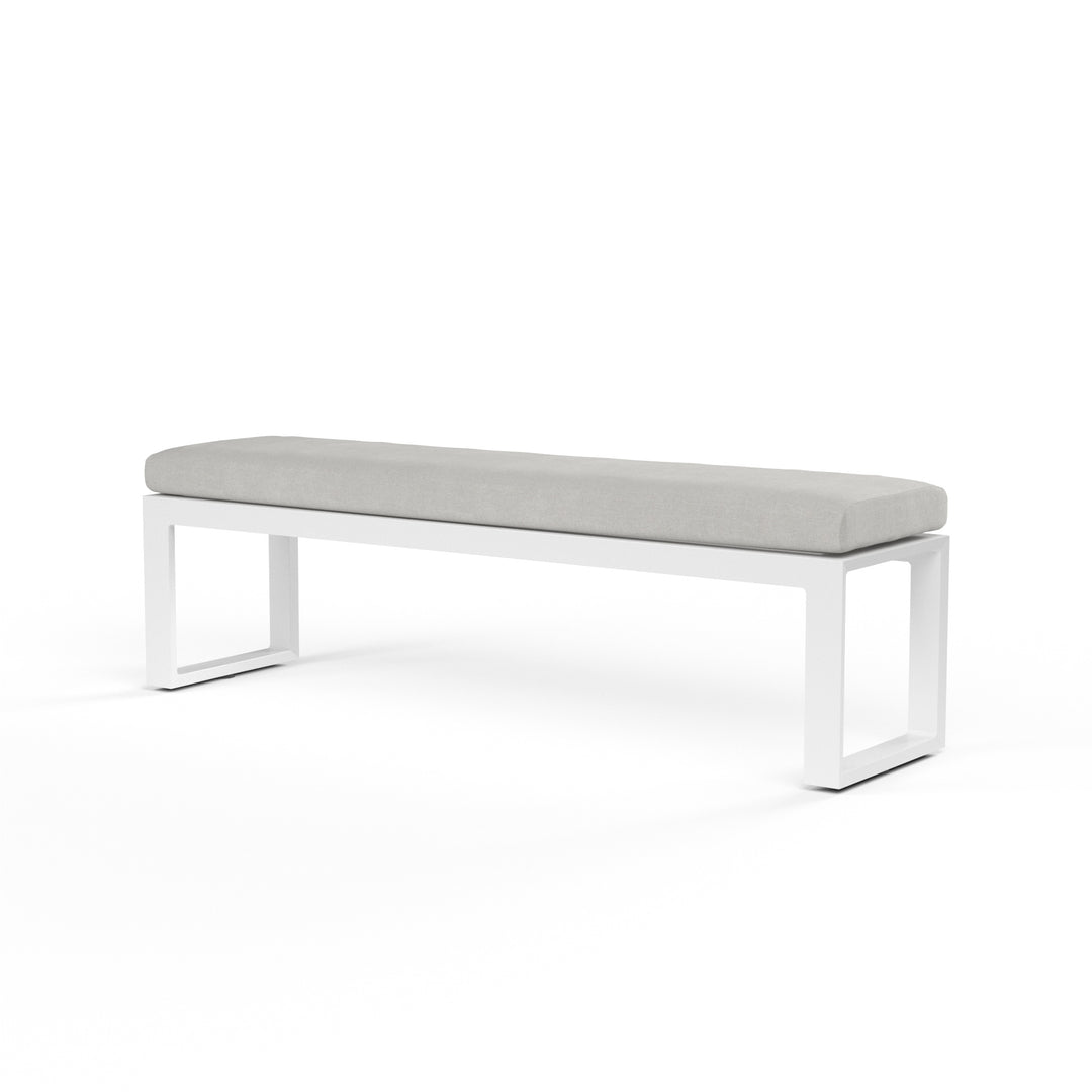 American Home Furniture | Sunset West - Newport Dining Bench in Cast Silver, No Welt