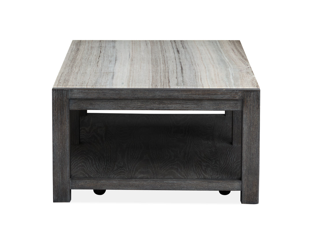 Plum Creek Ravenwood Black Rectangular Cocktail Table With Casters - T5990-43