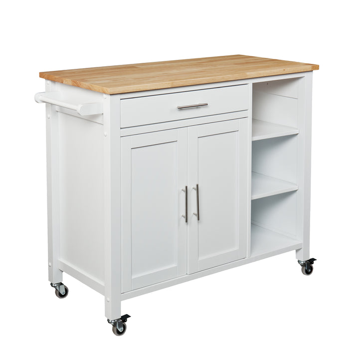 American Home Furniture | SEI Furniture - Martinville Kitchen Cart - White