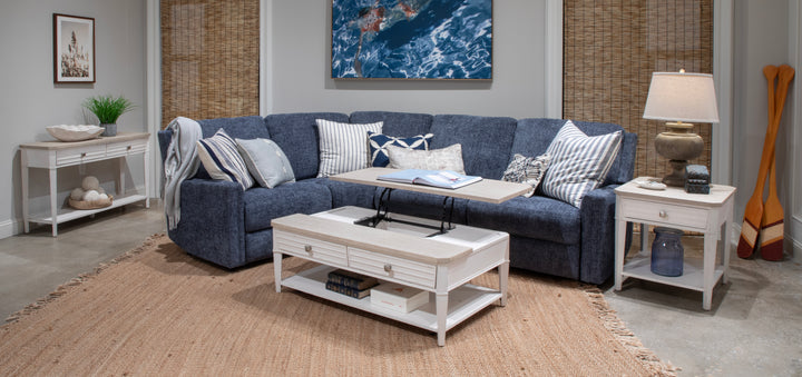Echo Isles Sea Pearl And Driftwood Rectangular End Table - T6310-03