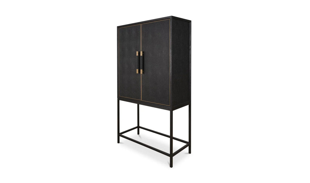 Mako Bar Cabinet Black - AmericanHomeFurniture