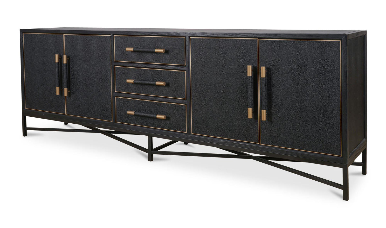Moe's Home Collection Mako Sideboard Large Black SIDEBOARDS + CREDENZAS