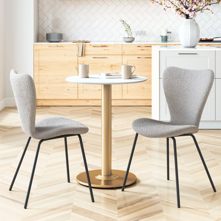 Alto Bistro Table White & Gold - AmericanHomeFurniture