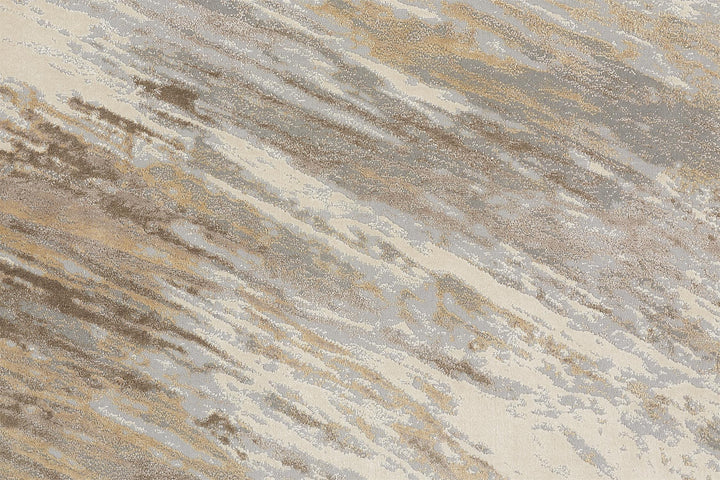 Round/7'9" x 7'9" /Beige/Blue