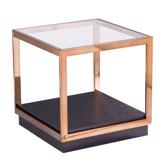 SEI Furniture Lexina Glass-Top End Table ACCENT TABLES
