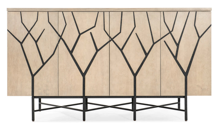 American Home Furniture Hooker Furniture Melange Branched Four Door Entertainment Credenza
