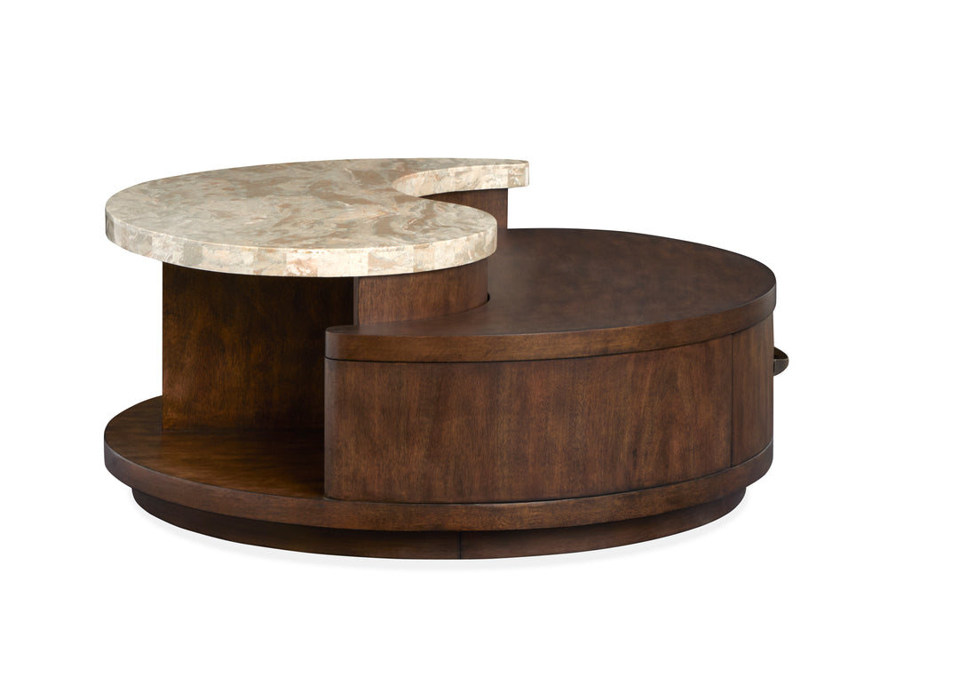 Mcpherson Burnt Umber Round Cocktail Table With Casters - T6351-45