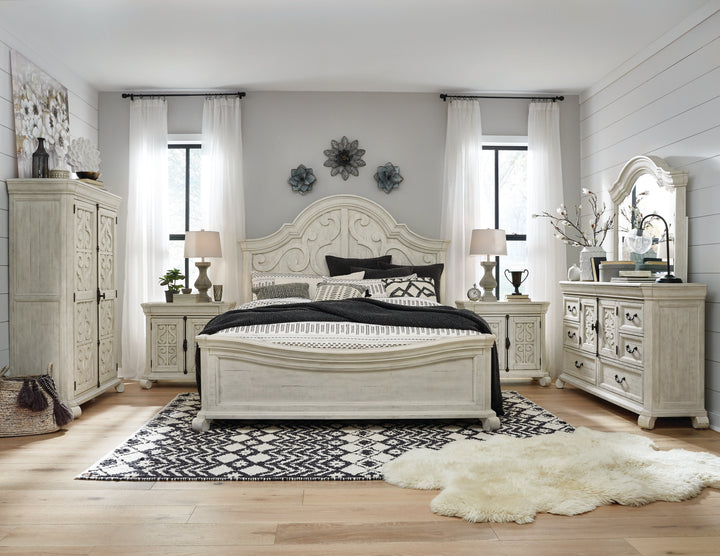 Bronwyn Alabaster California King Shaped Panel Bed - B4436-75