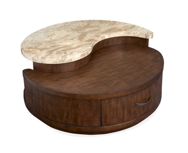 Mcpherson Burnt Umber Round Cocktail Table With Casters - T6351-45