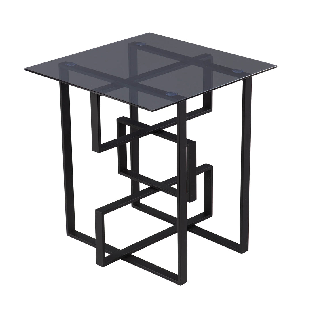 Clanlin Glass-Top Accent Table - AmericanHomeFurniture