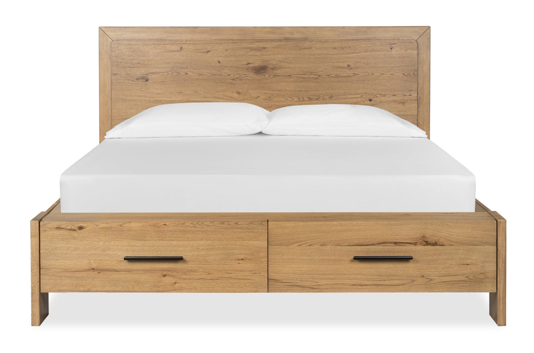 Davenport Rustic Caramel California King Panel Storage Bed - B6309-74A