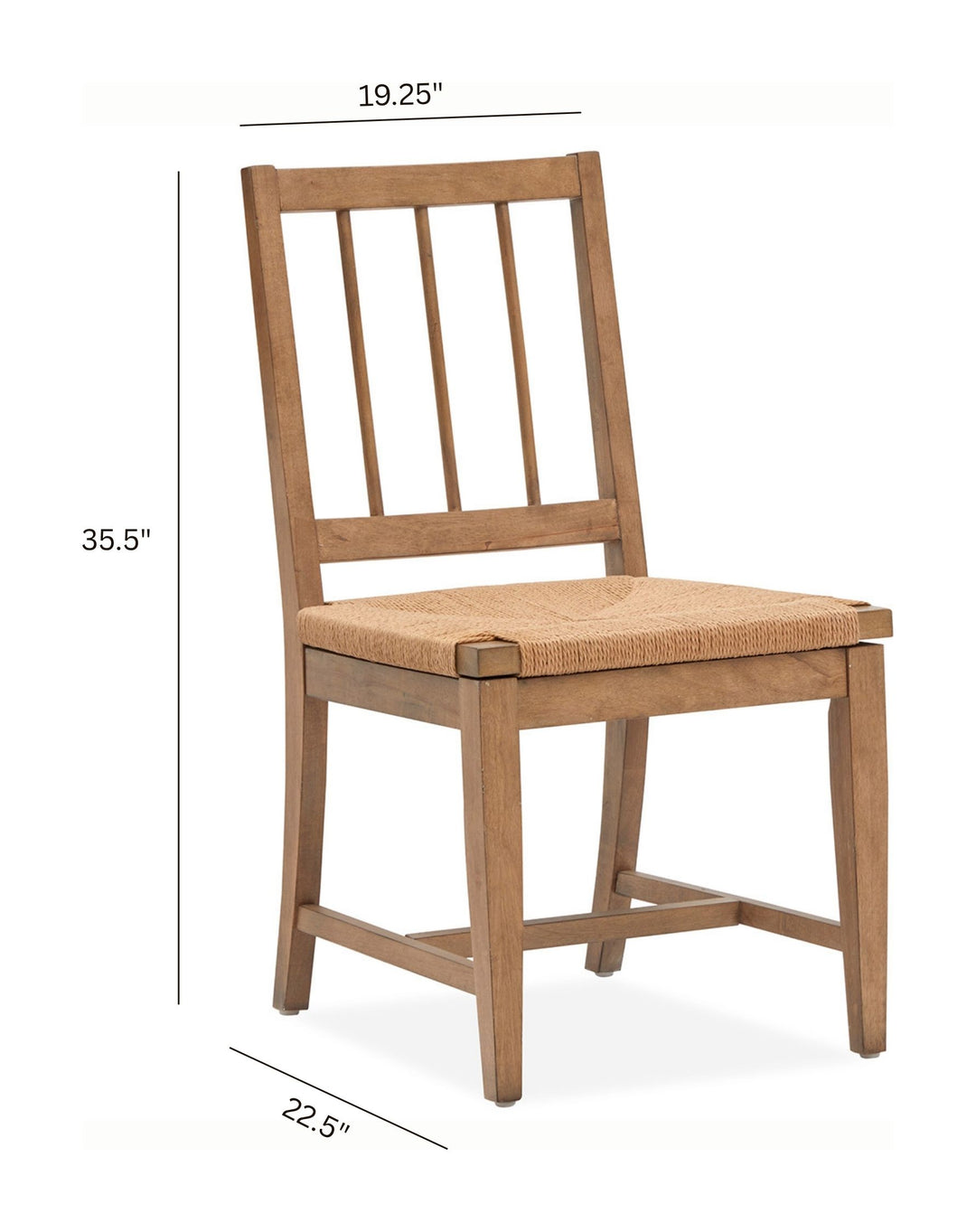Lindon Belgian Wheat Paper Cord Side Chair - Set of 2 - D5570-64
