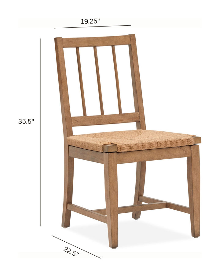Lindon Belgian Wheat Paper Cord Side Chair - Set of 2 - D5570-64