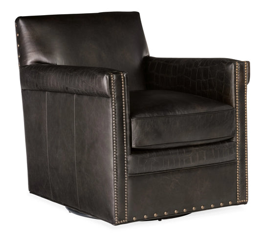 American Home Furniture Hooker Furniture Potter Swivel Club Chair