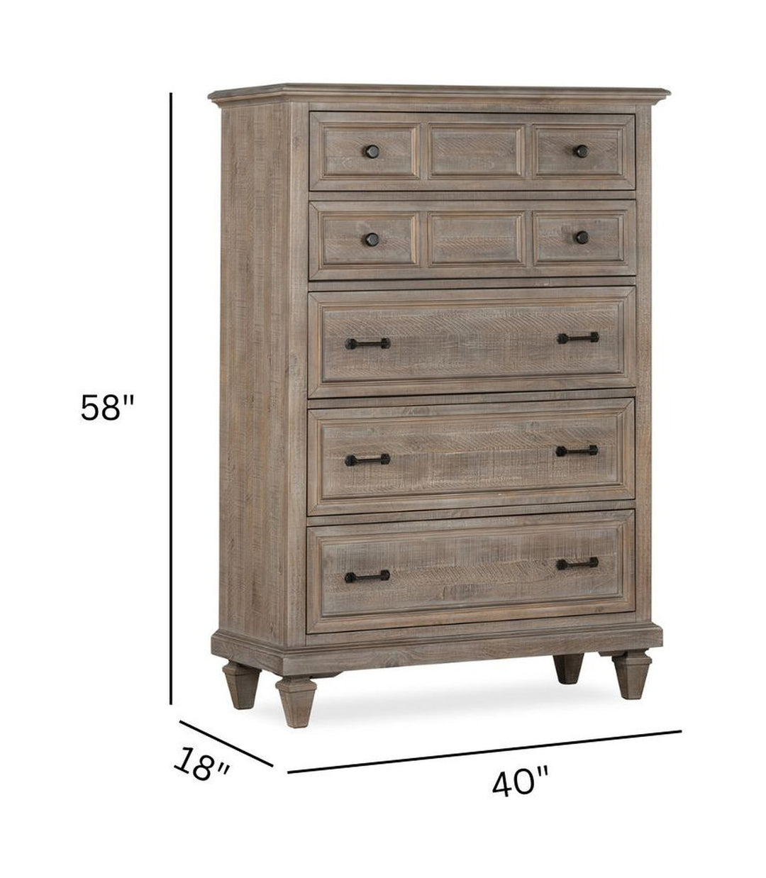 Lancaster Dovetail Grey Drawer Chest - B4352-10