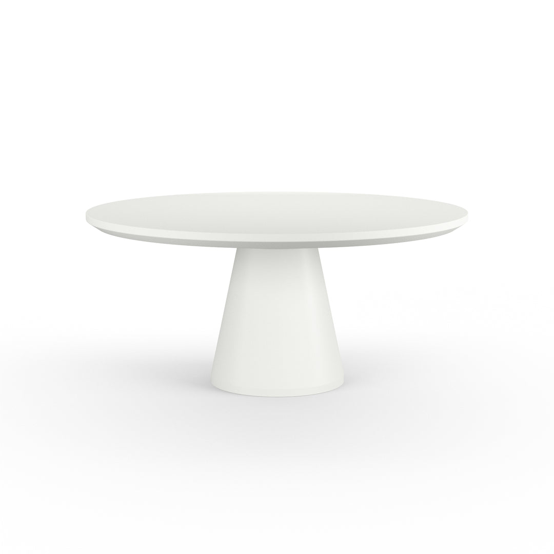 American Home Furniture | Sunset West - Pedestal Dining Table, Bone Finish