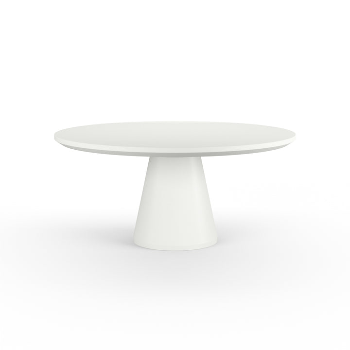 American Home Furniture | Sunset West - Pedestal Dining Table, Bone Finish