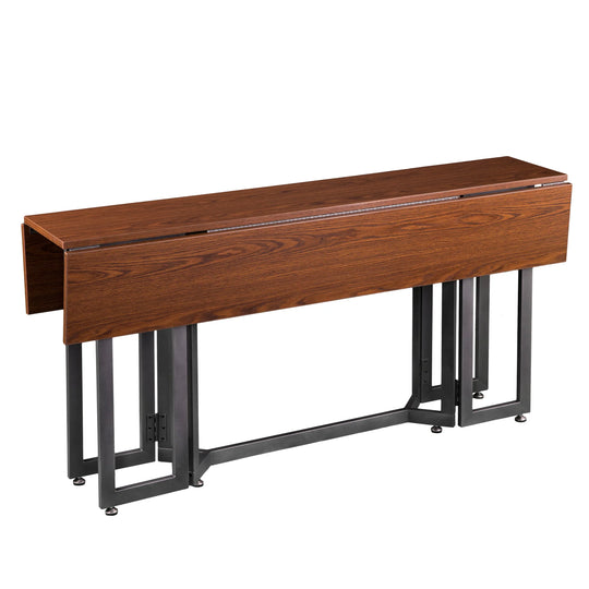 SEI Furniture Holly & Martin Driness Drop Leaf Table - Tobacco w/ Gray DINING TABLES