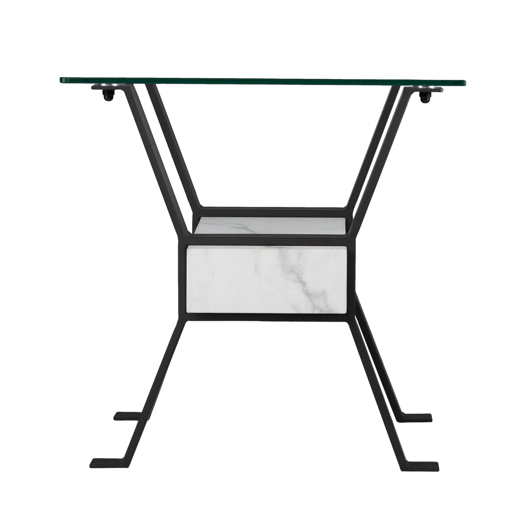 Darvette Glass-Top End Table - AmericanHomeFurniture