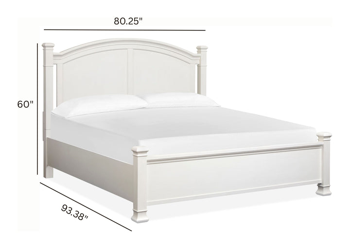 Kingston Whisper White And Cerused Nutmeg California King Panel Bed - B6407-74