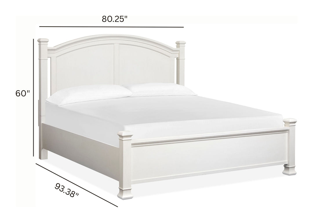 Kingston Whisper White And Cerused Nutmeg Panel Bed
