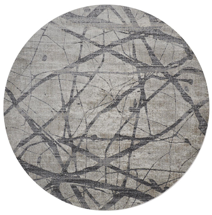 Round/8'9" x 8'9" /Charcoal/Gray