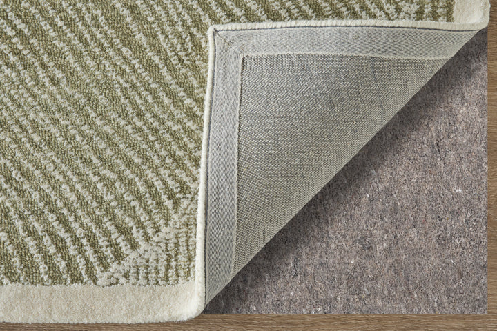 Rectangle/5' x 8'/Green/Ivory