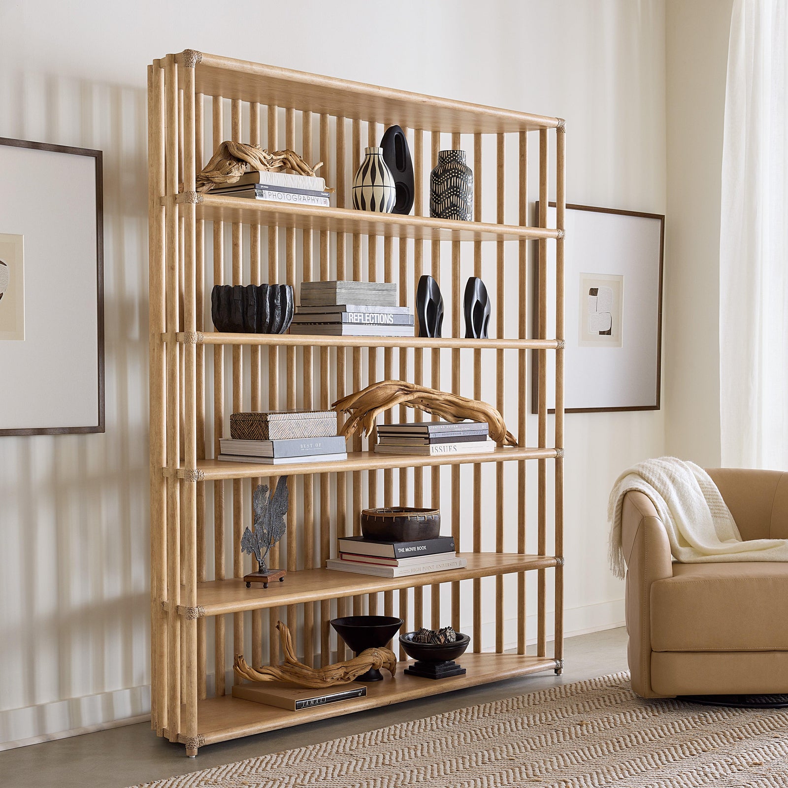 Light Wood/44.00W x 20.50D x 84.00H