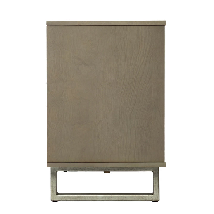 Abston 3-Door Media Console - AmericanHomeFurniture