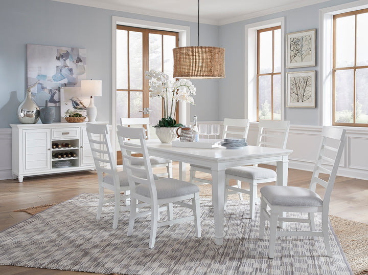 Charleston White Dove White Extendable Rectangular Dining Table - D5611-20WH