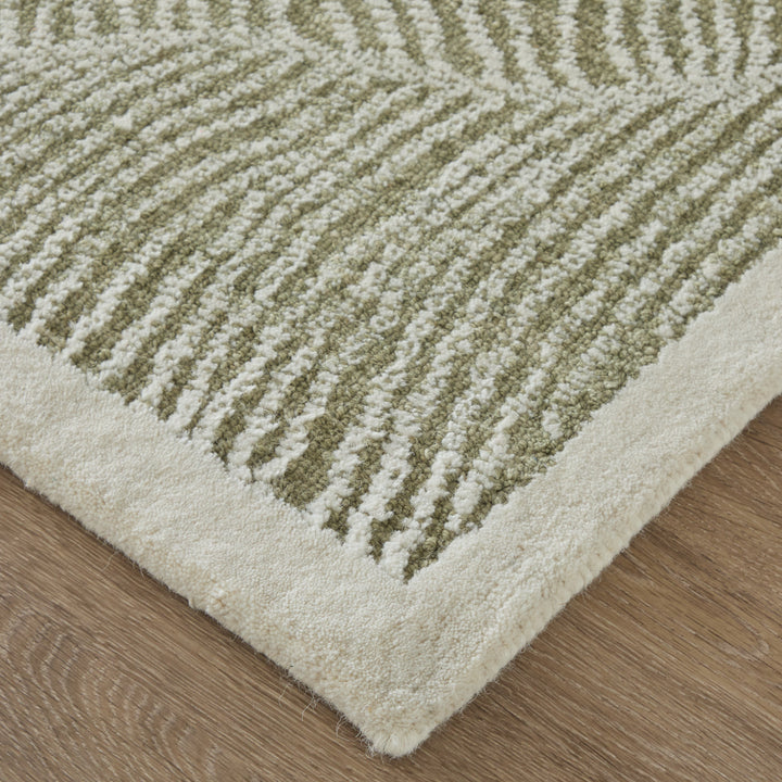 Rectangle/5' x 8'/Green/Ivory