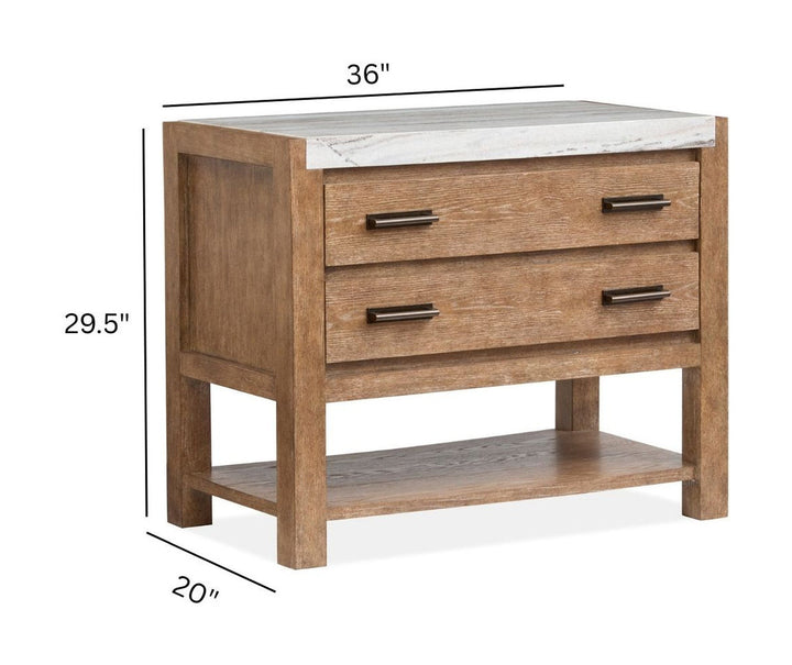 Plum Creek Sierra Brown Open Nightstand - B5768-05