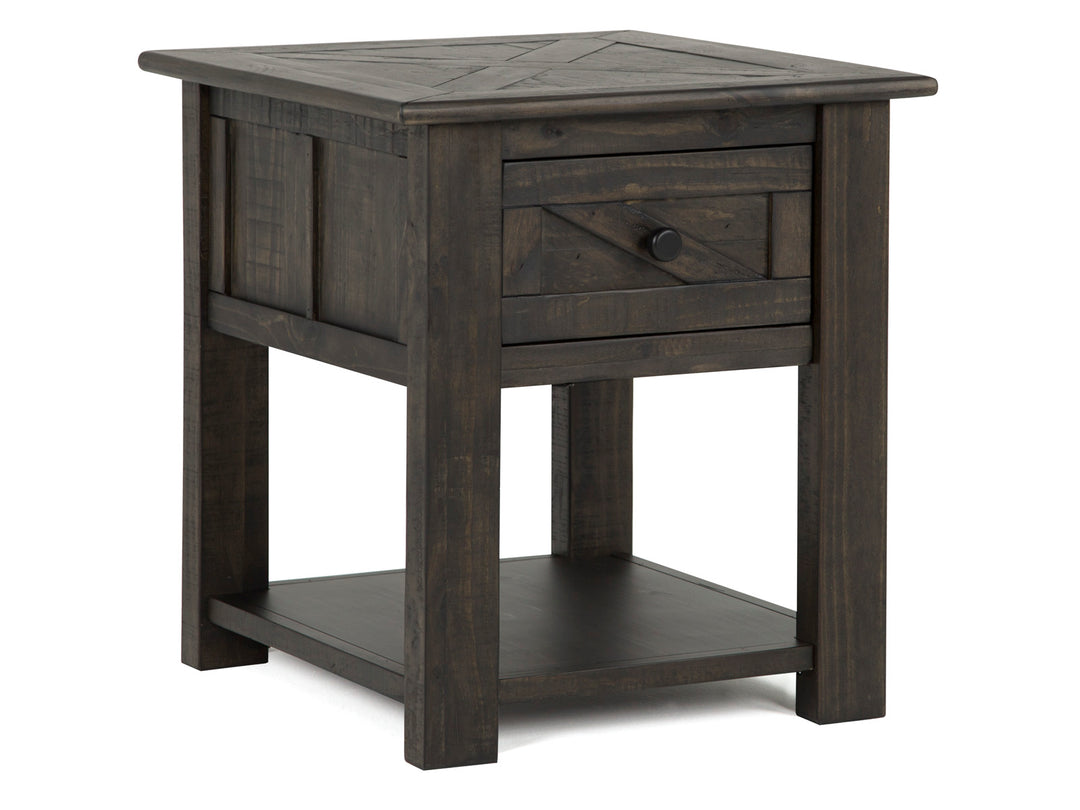 Garrett Weathered Charcoal Rectangular End Table - T3778-03