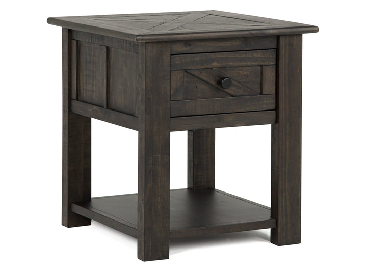 Garrett Weathered Charcoal Rectangular End Table - T3778-03