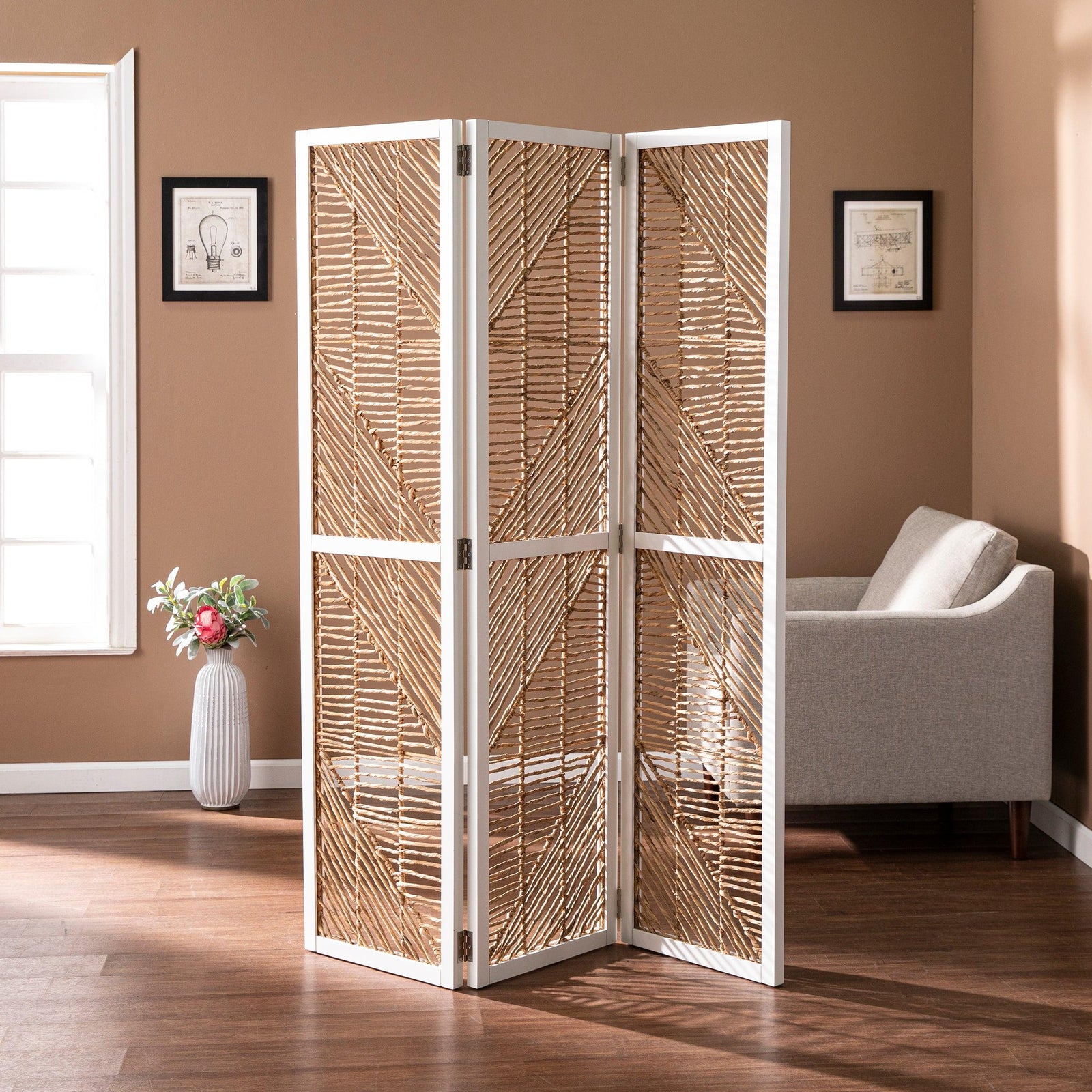 SEI Furniture Quilino Woven Room Divider/Screen DECORATIVE OBJECTS
