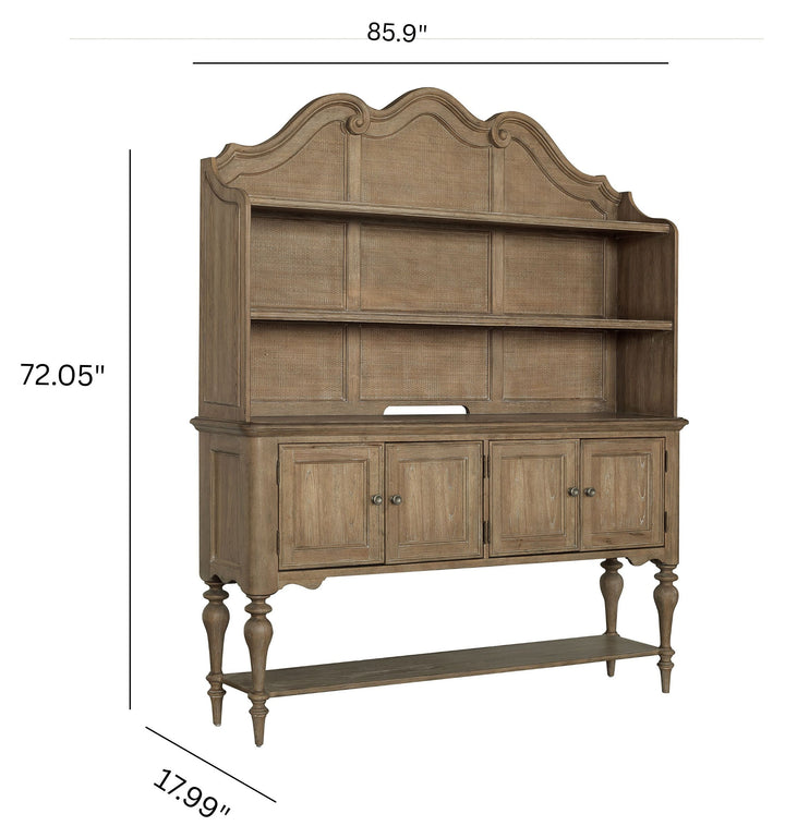 Weston Hills Flax Seed Sideboard And Hutch - P293-DR-K5