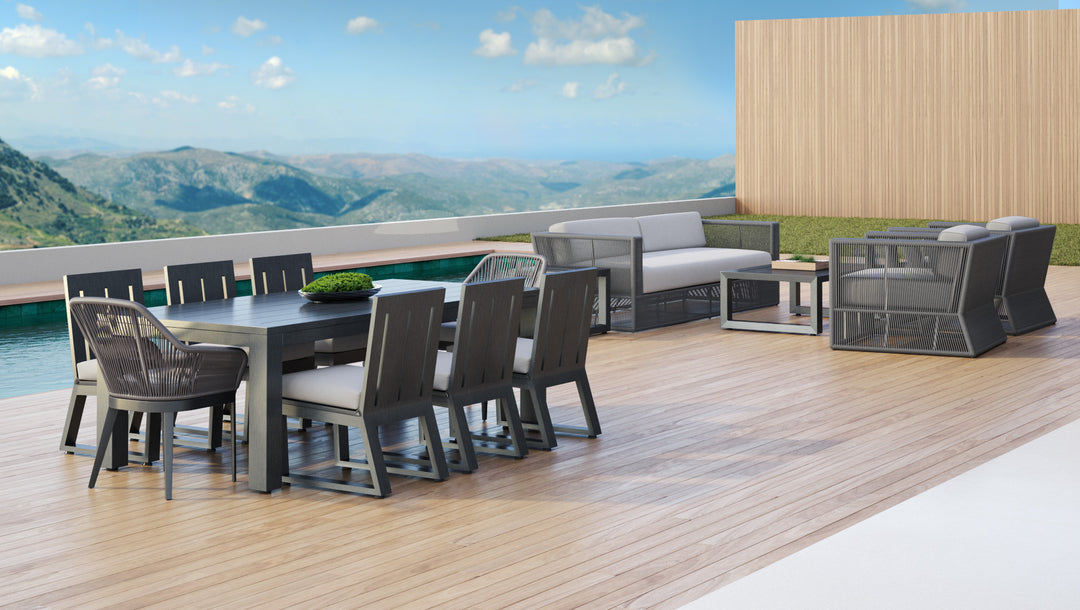 Milano Dining Chair in Dupione Celeste w/ Self Welt